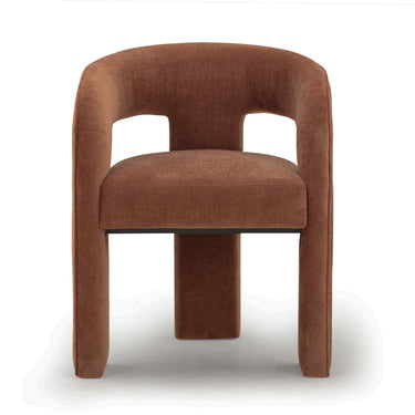 TOV Malone Performance Chenille Dining Chair Rust