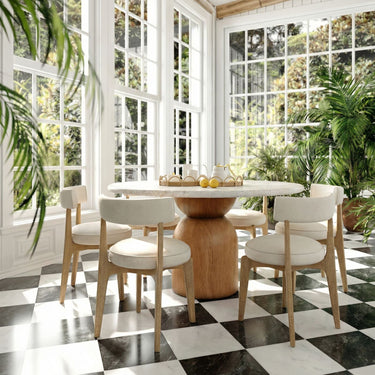 TOV Nikita Performance Vegan Leather Dining Chair, Cream option, image 2