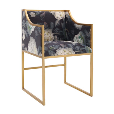 TOV Atara Performance Velvet Dining Chair Floral