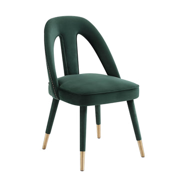 TOV Petra Performance Velvet Dining Chair, Forest Green option, image 1