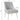 TOV Beatrix Pleated Light Grey Performance Velvet Dining Chair - Silver Legs Light Grey