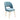 TOV Swell Performance Velvet Dining Chair Sea Blue
