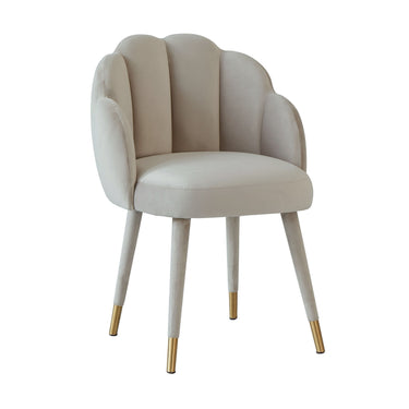 TOV Gardenia Performance Velvet Dining Chair Light Grey