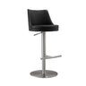 TOV Reagan Performance Vegan Leather Adjustable Stool Black