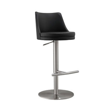 TOV Reagan Performance Vegan Leather Adjustable Stool Black