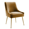 TOV Beatrix Performance Velvet Dining Chair Cognac