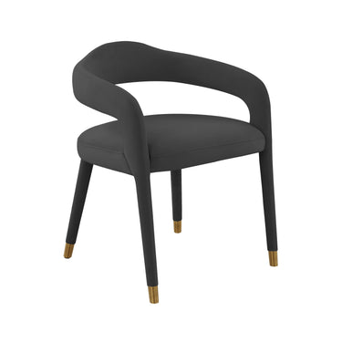 TOV Lucia Performance Velvet Dining Chair Black