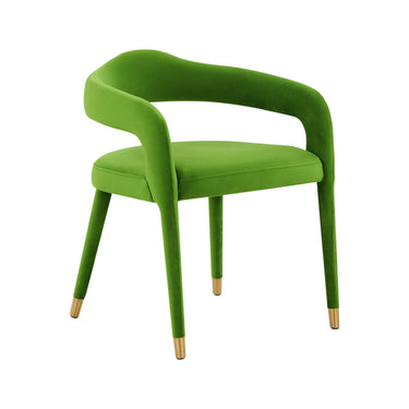 TOV Lucia Performance Velvet Dining Chair Green