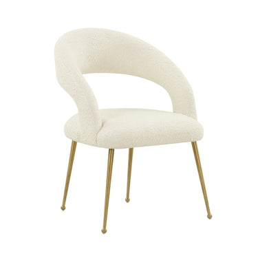 TOV Rocco Performance Boucle Dining Chair Cream
