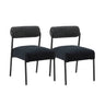 TOV Jolene Performance Velvet Dining Chair - Set of 2 Black