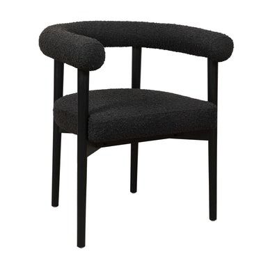 TOV Spara Performance Boucle Dining Chair Black