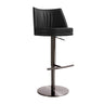 TOV Gala Performance Vegan Leather Adjustable Stool Black