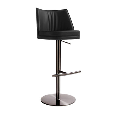 TOV Gala Performance Vegan Leather Adjustable Stool Black