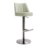 TOV Gala Performance Vegan Leather Adjustable Stool Light Grey