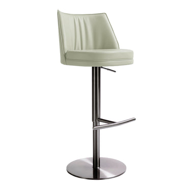 TOV Gala Performance Vegan Leather Adjustable Stool Light Grey