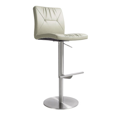 TOV Paddy Performance Vegan Leather Adjustable Stool Light Grey