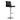 TOV Paddy Performance Vegan Leather Adjustable Stool Black
