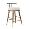 TOV Juniper Performance Velvet Stool Cream Counter Height