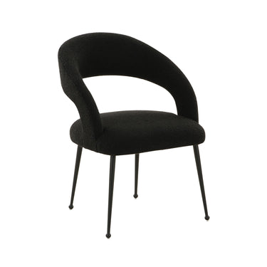 TOV Rocco Performance Boucle Dining Chair Black
