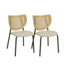 TOV Nessie Natural Rattan Dining Chair - Set of 2 Natural - ON FINAL SALE