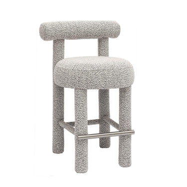 TOV Carmel Black & White Performance Boucle Counter Stool, image 1