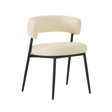 TOV Maxine Cream Performance Vegan Leather Dining Chair Cream