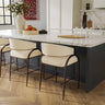 TOV Tatum Performance Vegan Leather Counter Stool, Cream option, image 2