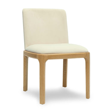 TOV Rebecca Performance Velvet Dining Chair Cream