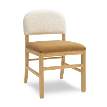 TOV Calla Performance Velvet Dining Chair Cognac