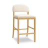 TOV Calla Performance Velvet Counter Stool, Cream option, image 1