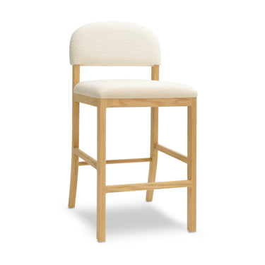 TOV Calla Performance Velvet Counter Stool, Cream option, image 1