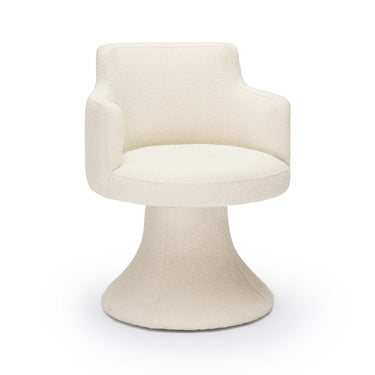 TOV Jeffree Performance Boucle Swivel Dining Chair, Cream option, image 1