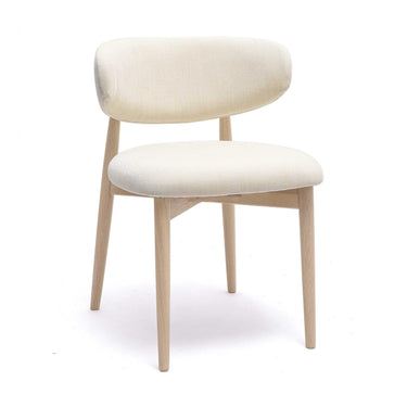 TOV Zinea Performance Textured Velvet Dining Chair Cream