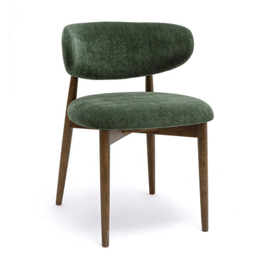 TOV Zinea Performance Textured Velvet Dining Chair Forest Green