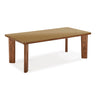 TOV Oani 83" Walnut and Glass Rectangular Dining Table Natural