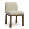 TOV Tiara Performance Basketweave Fabric Dining Chair Cream