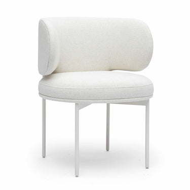TOV Maureen Cream Performance Upcycled Linen Dining Chair Cream