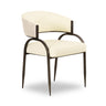 TOV Tatum 2-Tone Performance Vegan Leather Dining Chair Cream