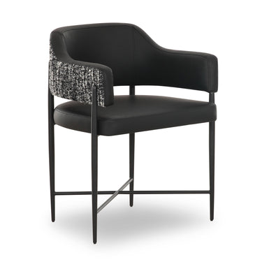 TOV Sezanne 2-Tone Performance Vegan Leather Dining Chair Black