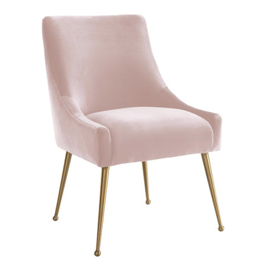 TOV Beatrix Performance Velvet Dining Chair Blush