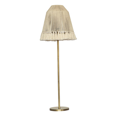 TOV June White Floor Lamp Gold, White Medium