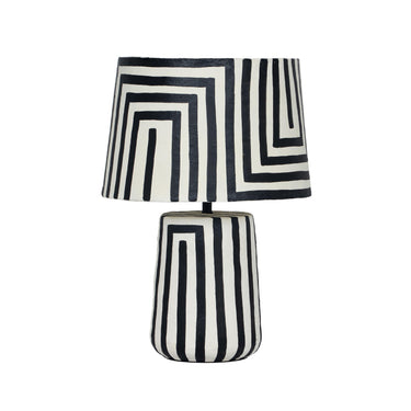 TOV Minori Black Striped Papier Mache Table Lamp, image 1