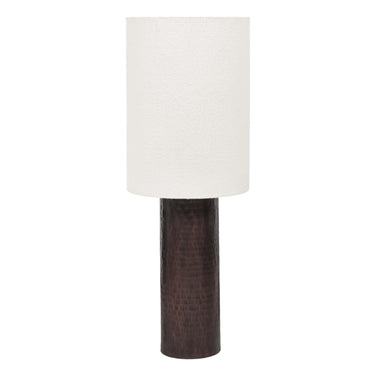 TOV Grava Boucle & Hammered Bronze Metal Floor Lamp Black, White