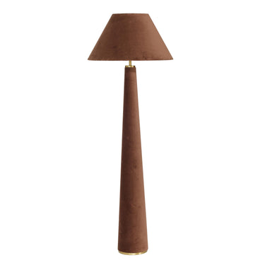 TOV Graham Velvet Floor Lamp Chocolate Brown