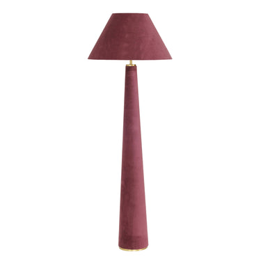 TOV Graham Velvet Floor Lamp Burgundy