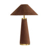 TOV Graham Velvet Table Lamp, Chocolate Brown option, image 1
