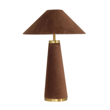 TOV Graham Velvet Table Lamp, Chocolate Brown option, image 1