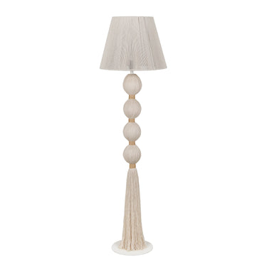 TOV Samba White Cotton Floor Lamp White