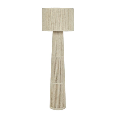 TOV Tapered Natural Chenille Fiber Floor Lamp Natural