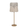 TOV Tutu Cream Cotton Tasseled Floor Lamp Gold, Natural
